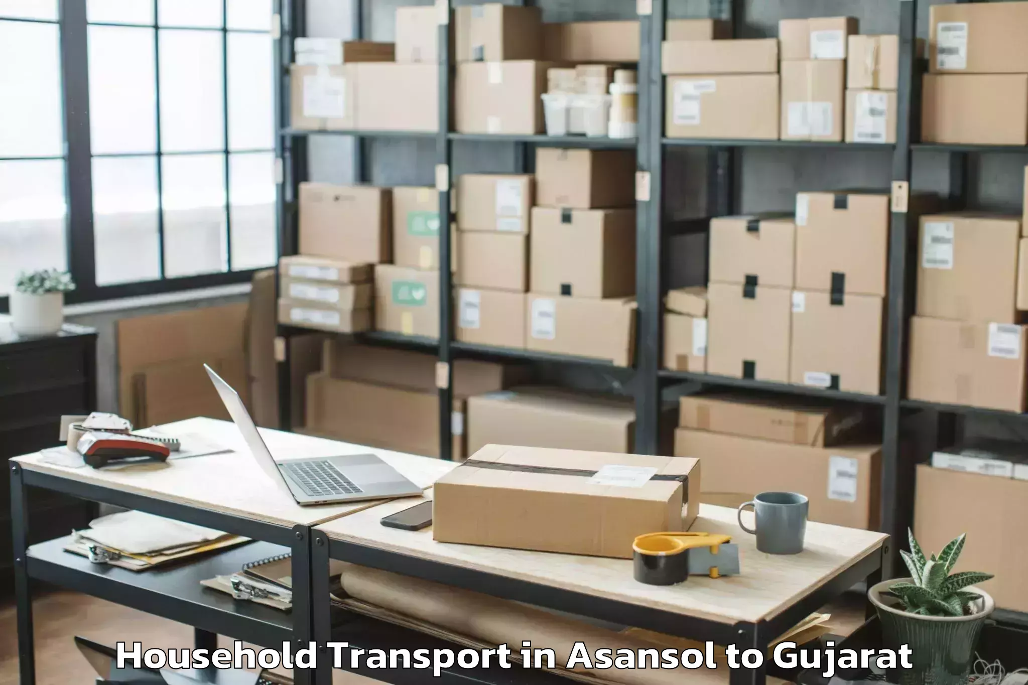 Book Asansol to Chikhli Household Transport Online